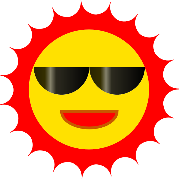 Sun Wearing Sunglasses clip art - vector clip art online, royalty 