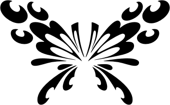 Tribal Butterfly. Free vector clipart sample for vehicle graphics 