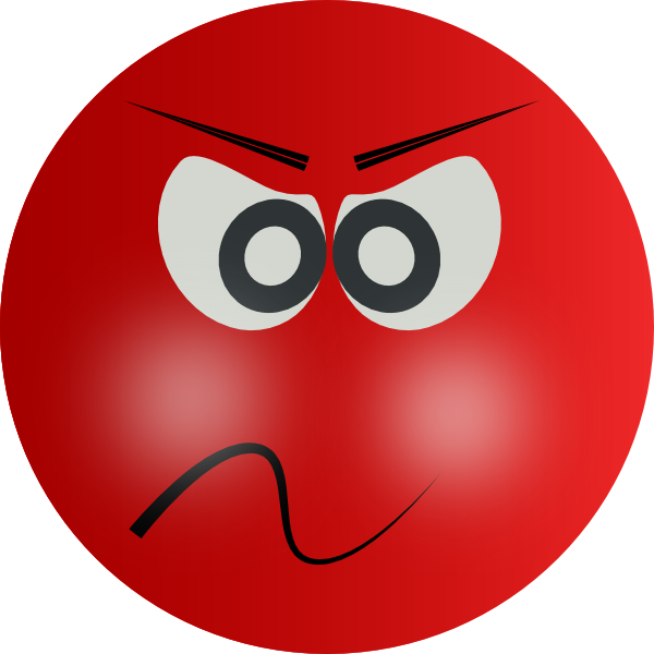 Angry Red Face clip art - vector clip art online, royalty free 