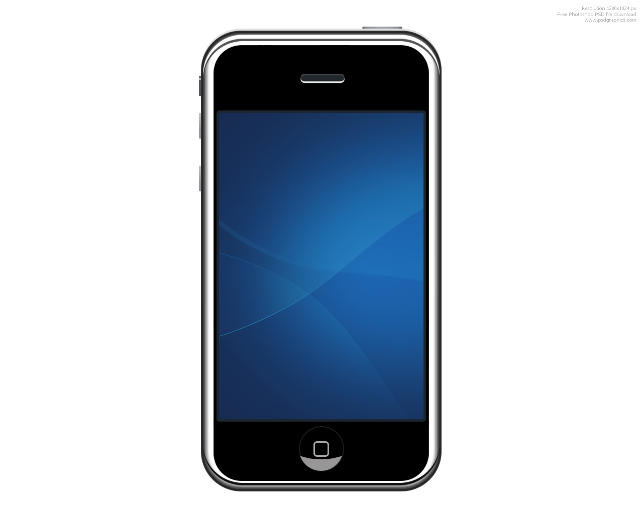 Silver mobile phone (PSD) | PSDGraphics