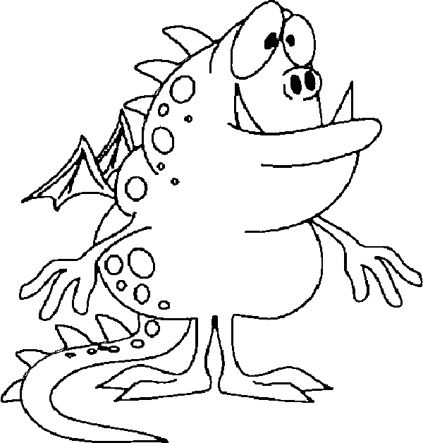 Scary Monster Coloring Pages Free Download Clip Art Funny Kids