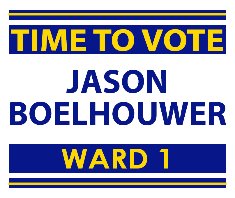 VOTE JASON BOELHOUWER WARD 1 OCTOBER 2014