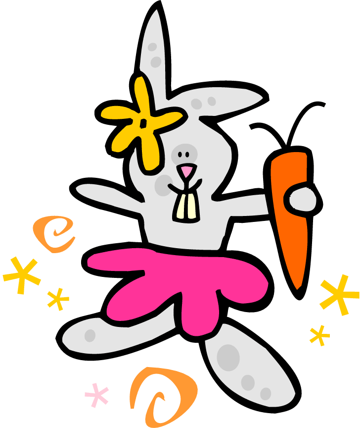 Easter Bunny With Eggs Clipart