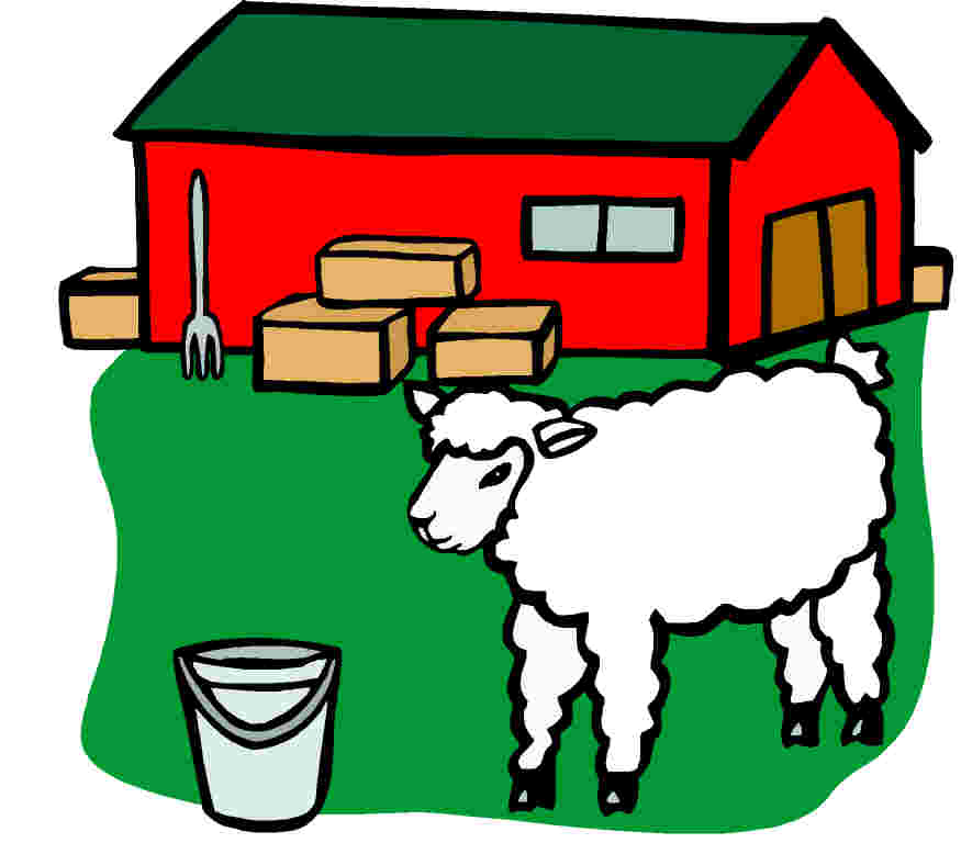 sheep house clipart