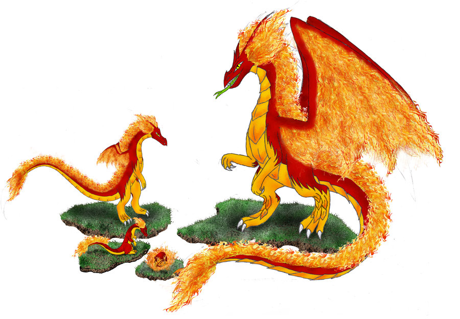 fire dragon family by dakuness on Clipart library