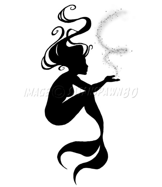 Mermaid silhouette | glass | Clipart library