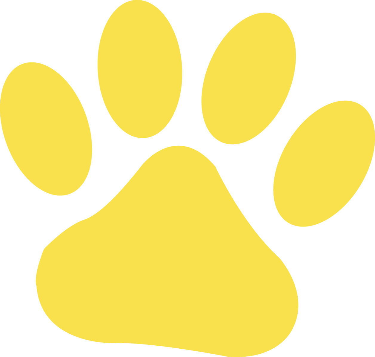 Lion Paw Print Outline - Clipart library
