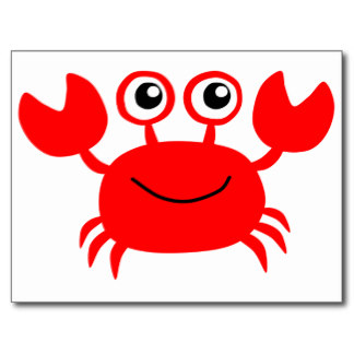 Crab Cartoon Postcards  Postcard Template Designs | Zazzle