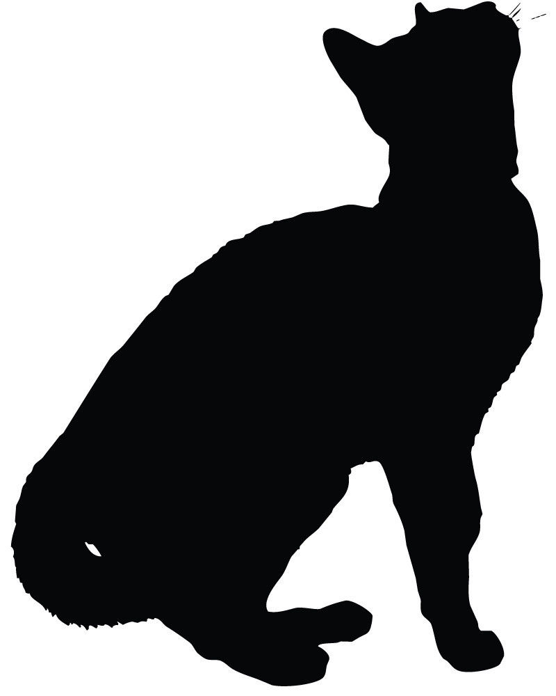 clipart image silhouette of a cat - photo #27