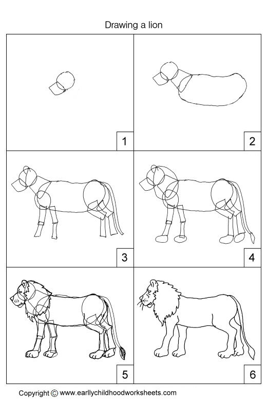 Free How To Draw A Lion Step By Step, Download Free How To Draw A Lion