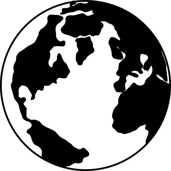 free earth clipart black and white - photo #22