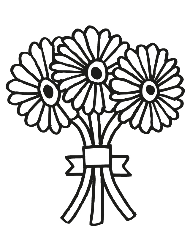 wedding flowers clip art black and white