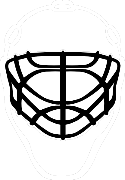 Black Goalie Mask clip art - vector clip art online, royalty free 