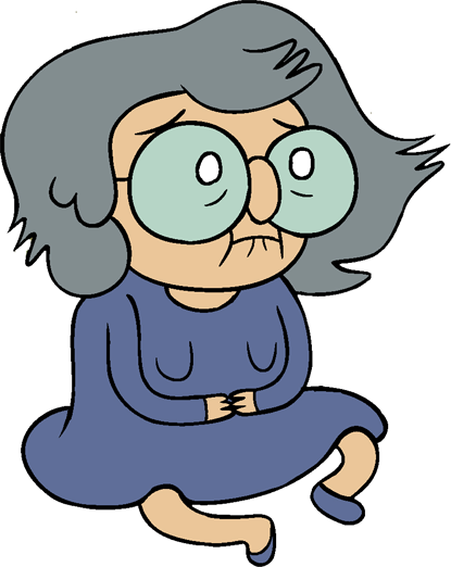 old lady cartoon transparent background - Clip Art Library