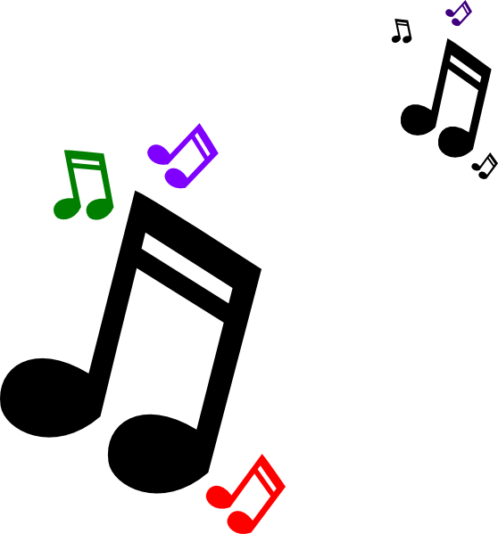 Colorful Music Notes In A Line | Clipart library - Free Clipart Images
