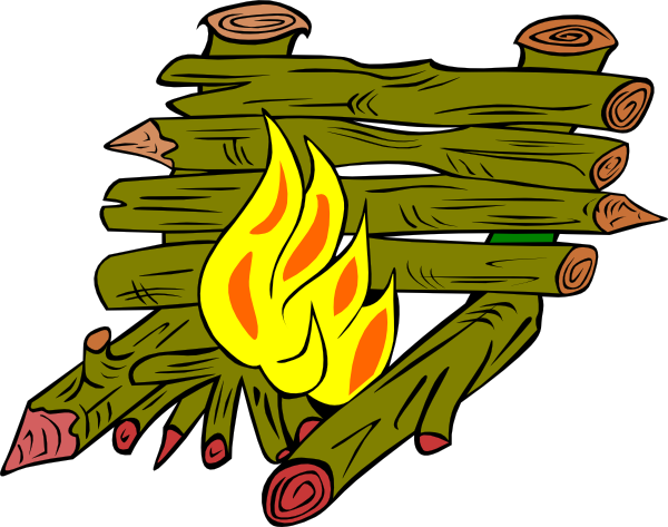 Fire Catching Wood clip art - vector clip art online, royalty free 