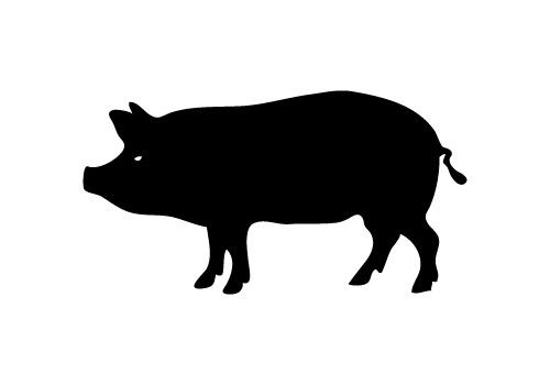 free pig silhouette vector | Art | Clipart library