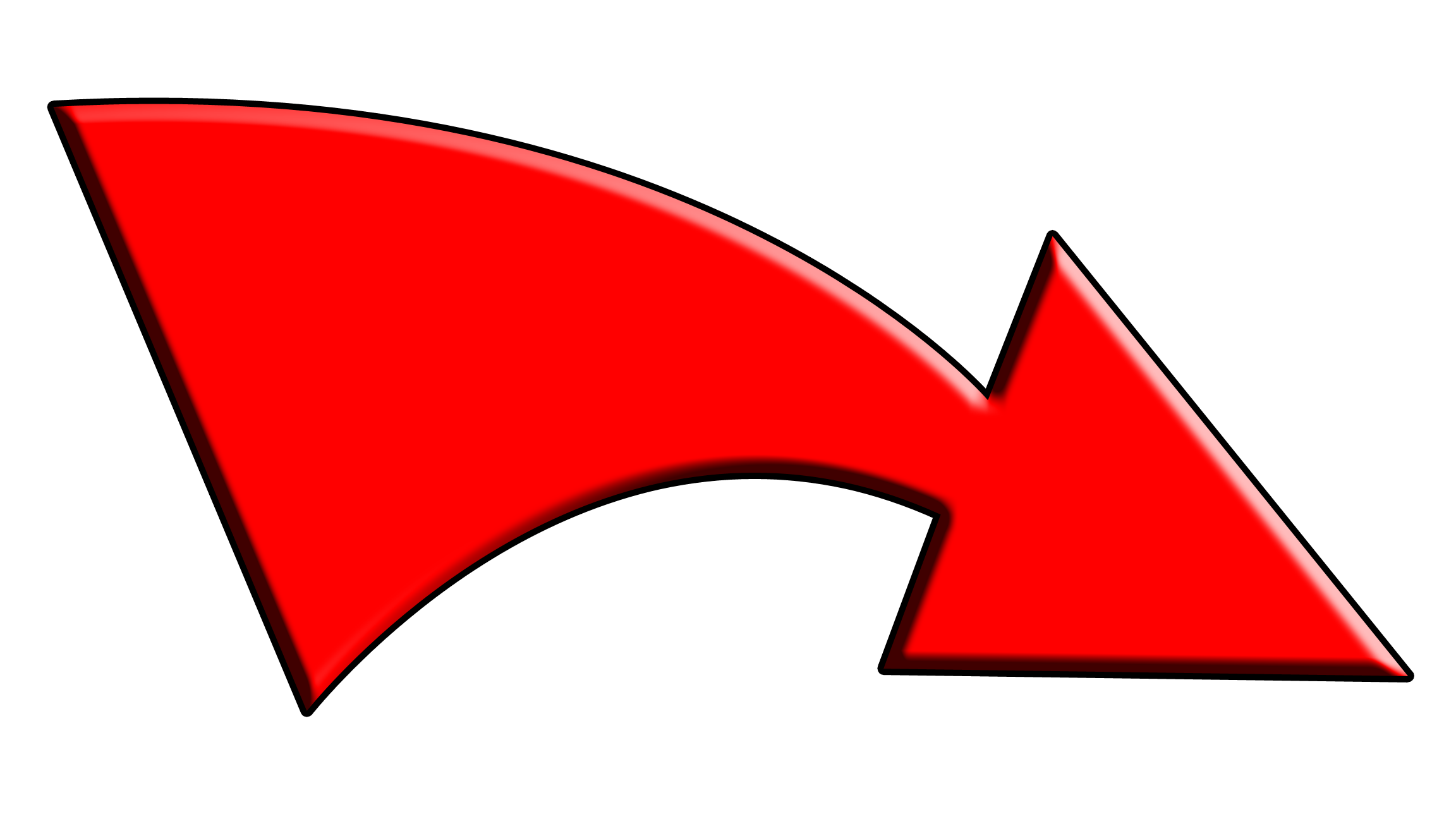 Clip Arts Related To : Red Arrow Curved Arrow Mark Png. 