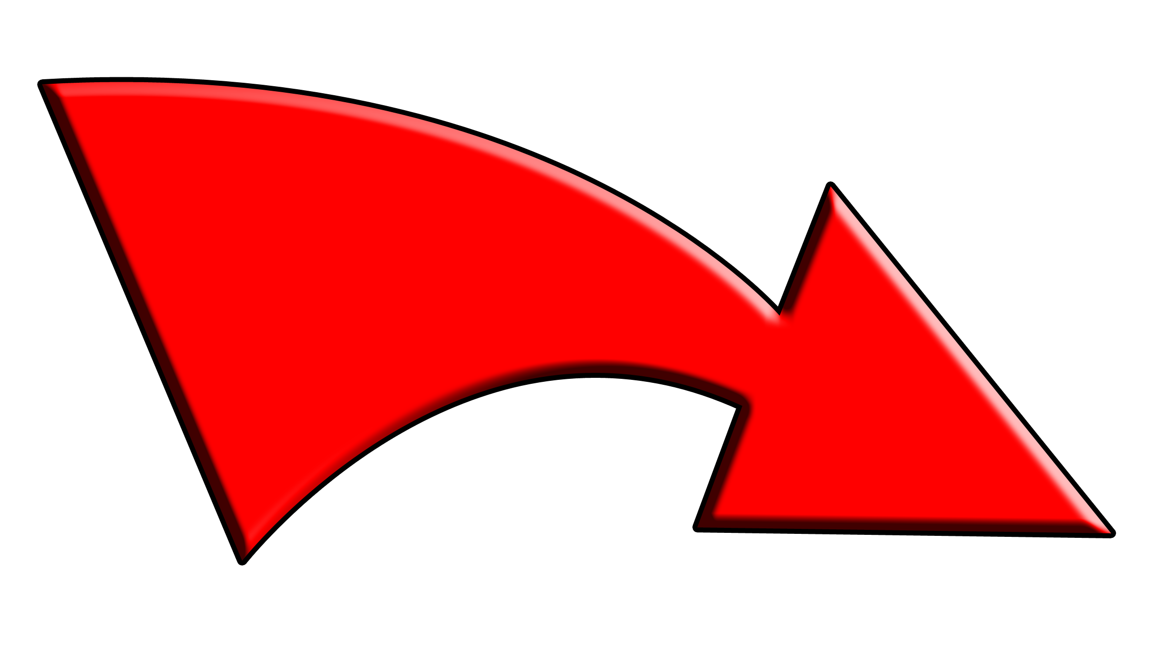 Clip Arts Related To : Curved Arrow Png Red. 