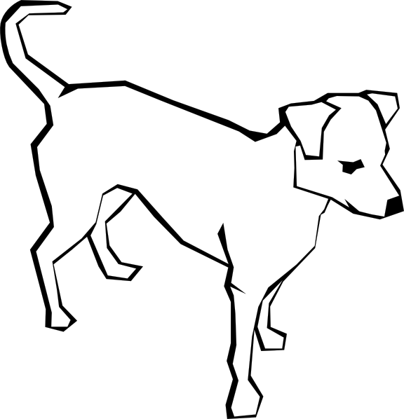 Dog Outline Animal clip art - vector clip art online, royalty free 