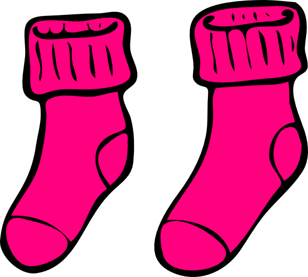 Pink Sock clip art - vector clip art online, royalty free  public 