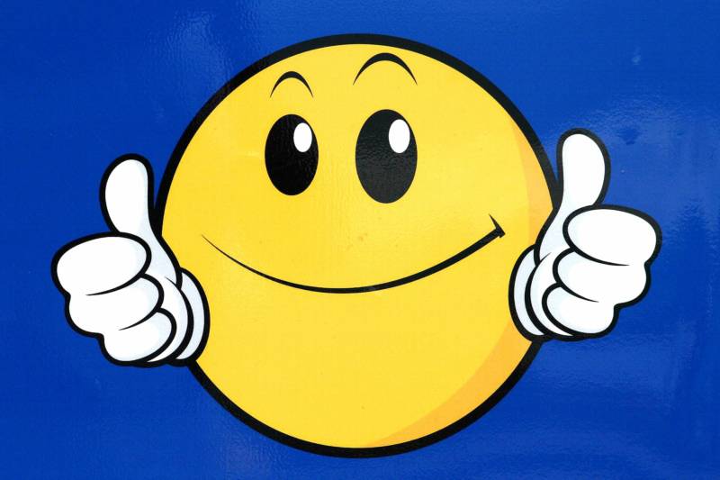 Smiley Face Thumbs Up Black And White | Clipart library - Free 