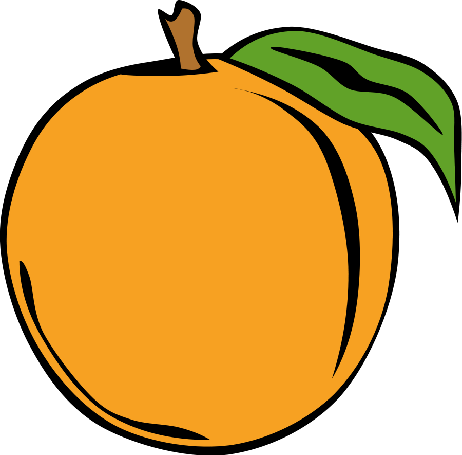 Simple Fruit Peach Clipart, vector clip art online, royalty free 