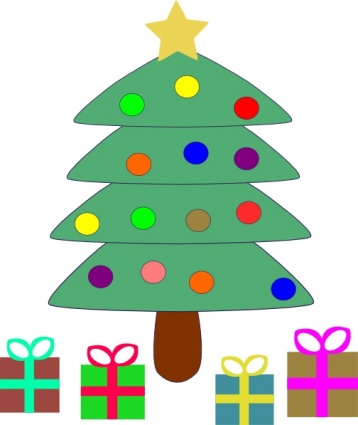 Christmas Tree Gifts clip art - Download free Christmas vectors