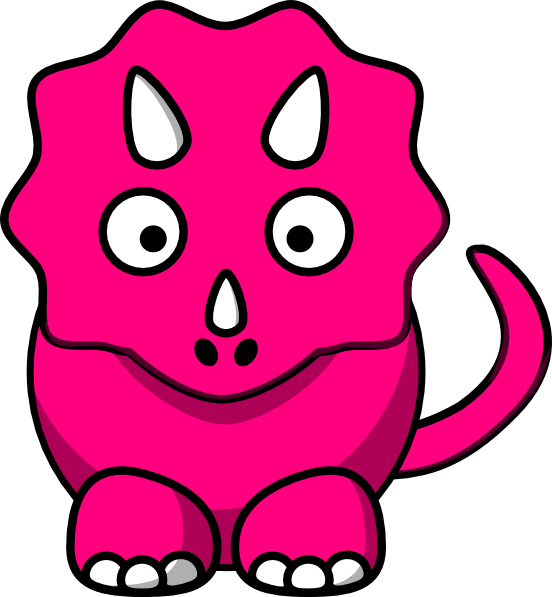 Pink Baby Dinosaur clip art - vector clip art online, royalty free 