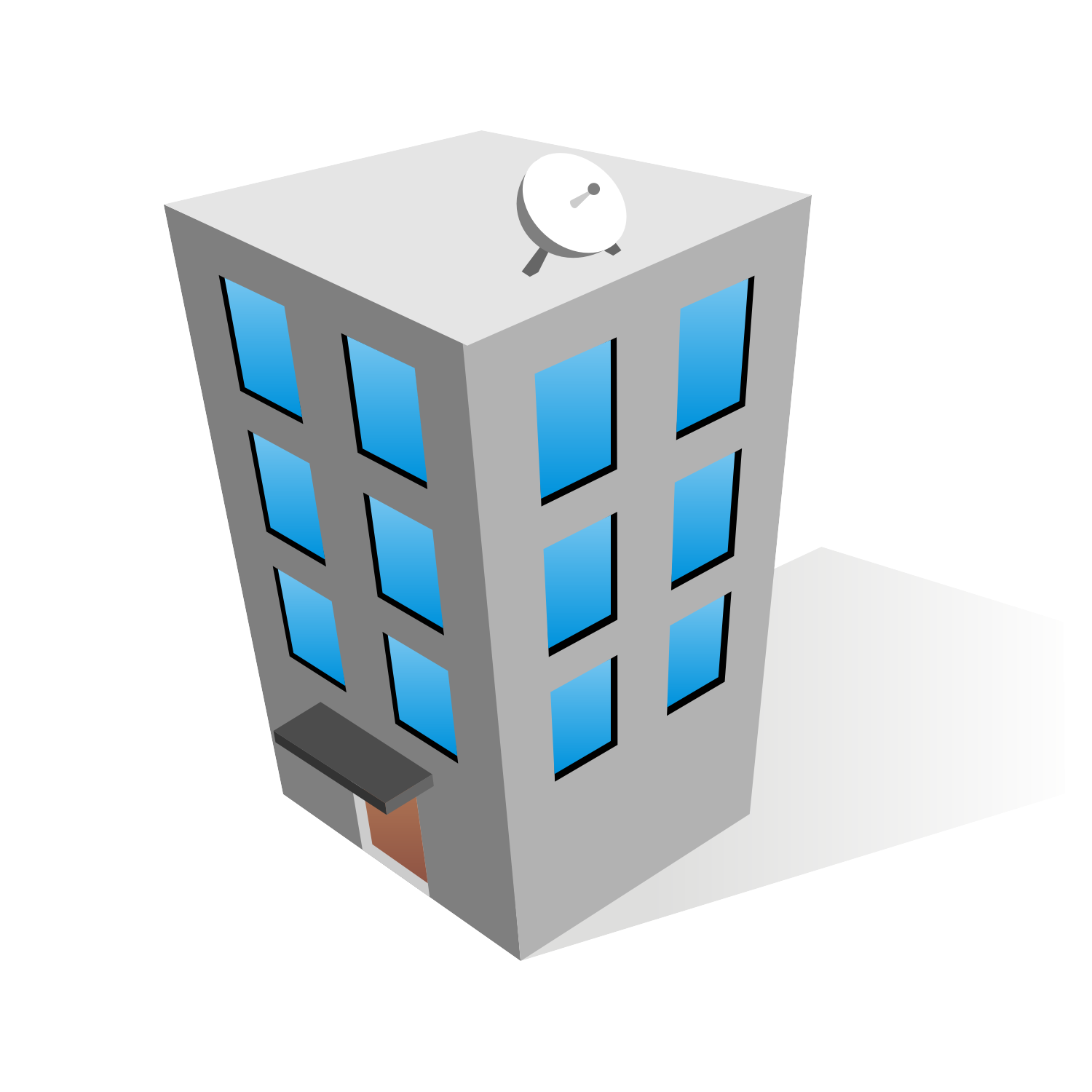 Vector for free use: Office building icon