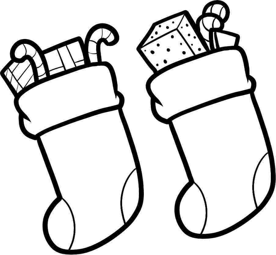 Christmas Stocking Colouring Pages Printable Free For Kids  Boys - #