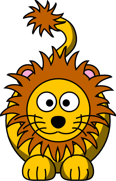 Cartoon Golden Lion clip art - vector clip art online, royalty 