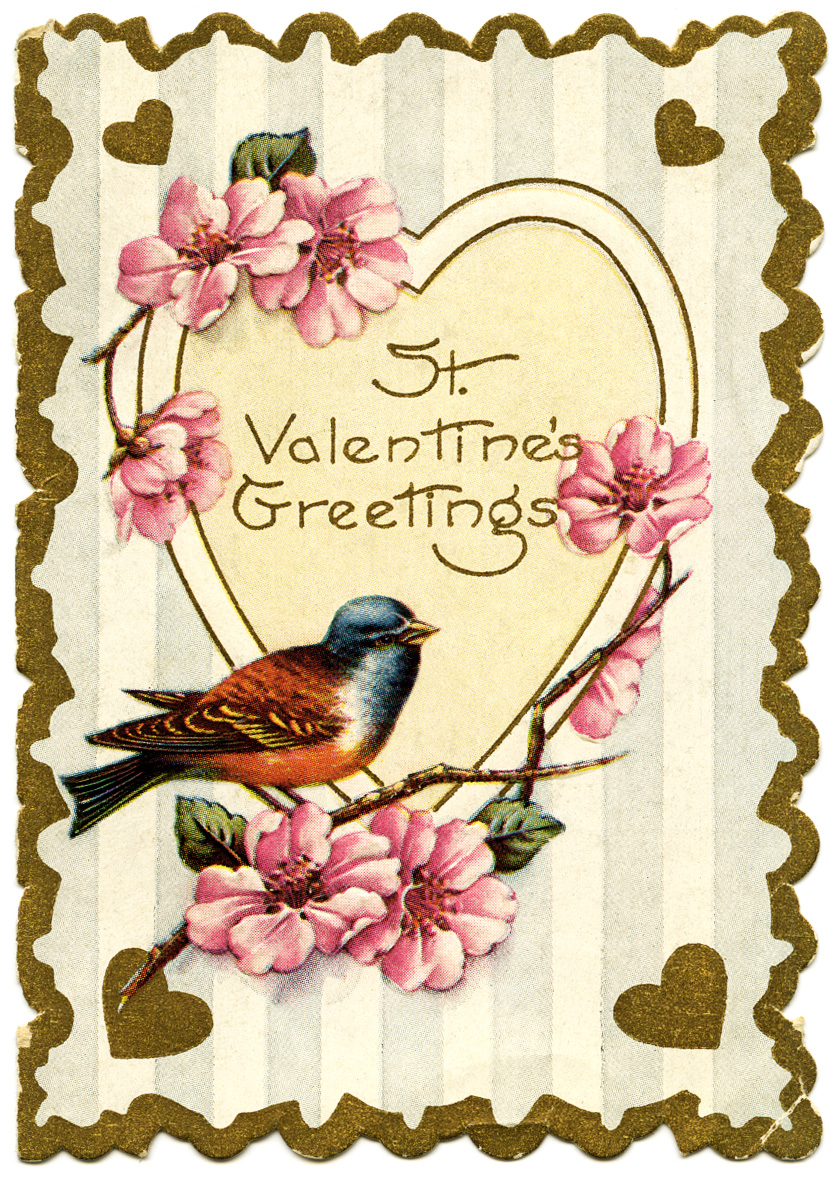 FREE Vintage Greeting Card ~ St. Valentine