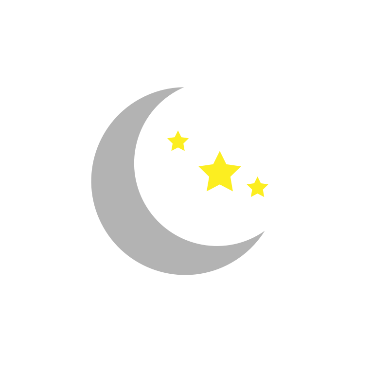 Clipart - Moon and Stars