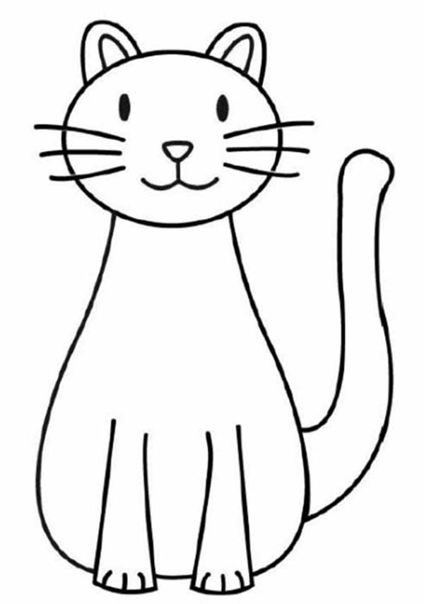 cat drawing easy for kids - Clip Art Library