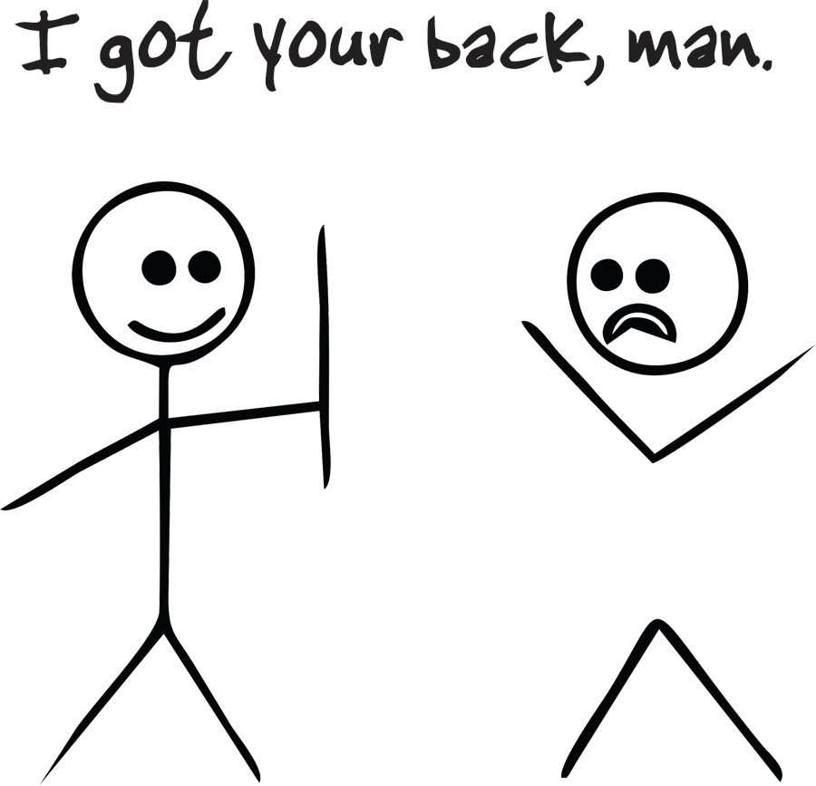 I Got Your Back Man Hilarious Custom Stick by HotMonkeyGraphics