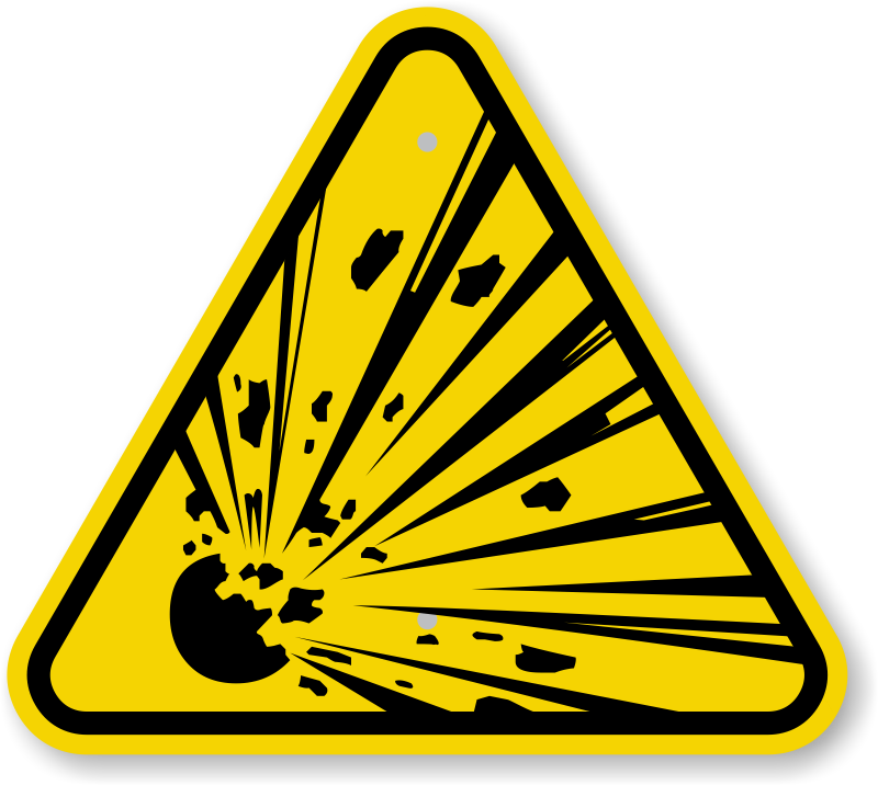 ISO Explosive Material Warning Sign Symbol - Best Prices, SKU: IS 