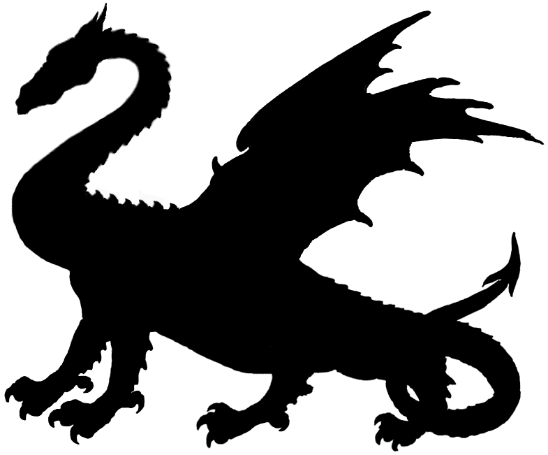 Simple Dragon Silhouette - Clipart library