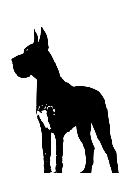 Great Dane Dog Silhouette Art Print by Ialbert | Society6