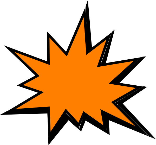 Orange Comic Pow Clip Art at Clipart library - vector clip art online 