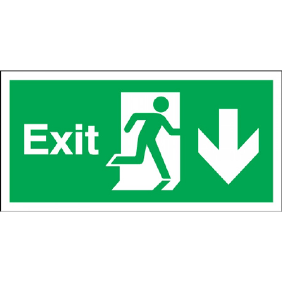 EXIT SIGN Exit and Evacuation Signs EXIT ARROW TOP LEFT 