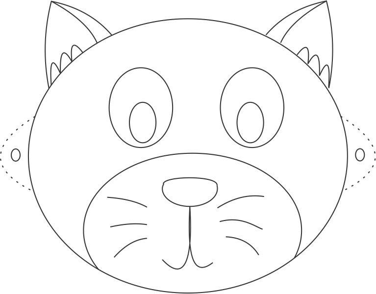 Animal Face Mask Template from clipart-library.com