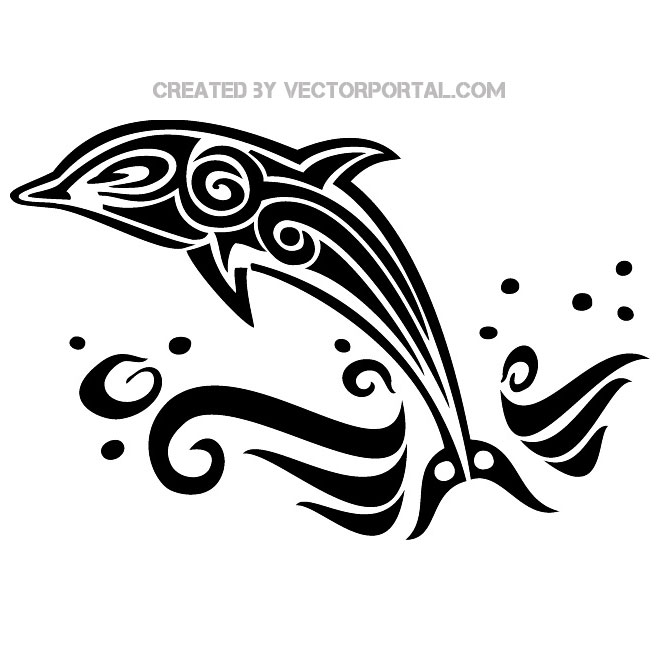 DOLPHIN SILHOUETTE VECTOR - Download at Vectorportal