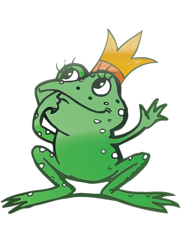 Vector cartoon frog prince Free Vector 