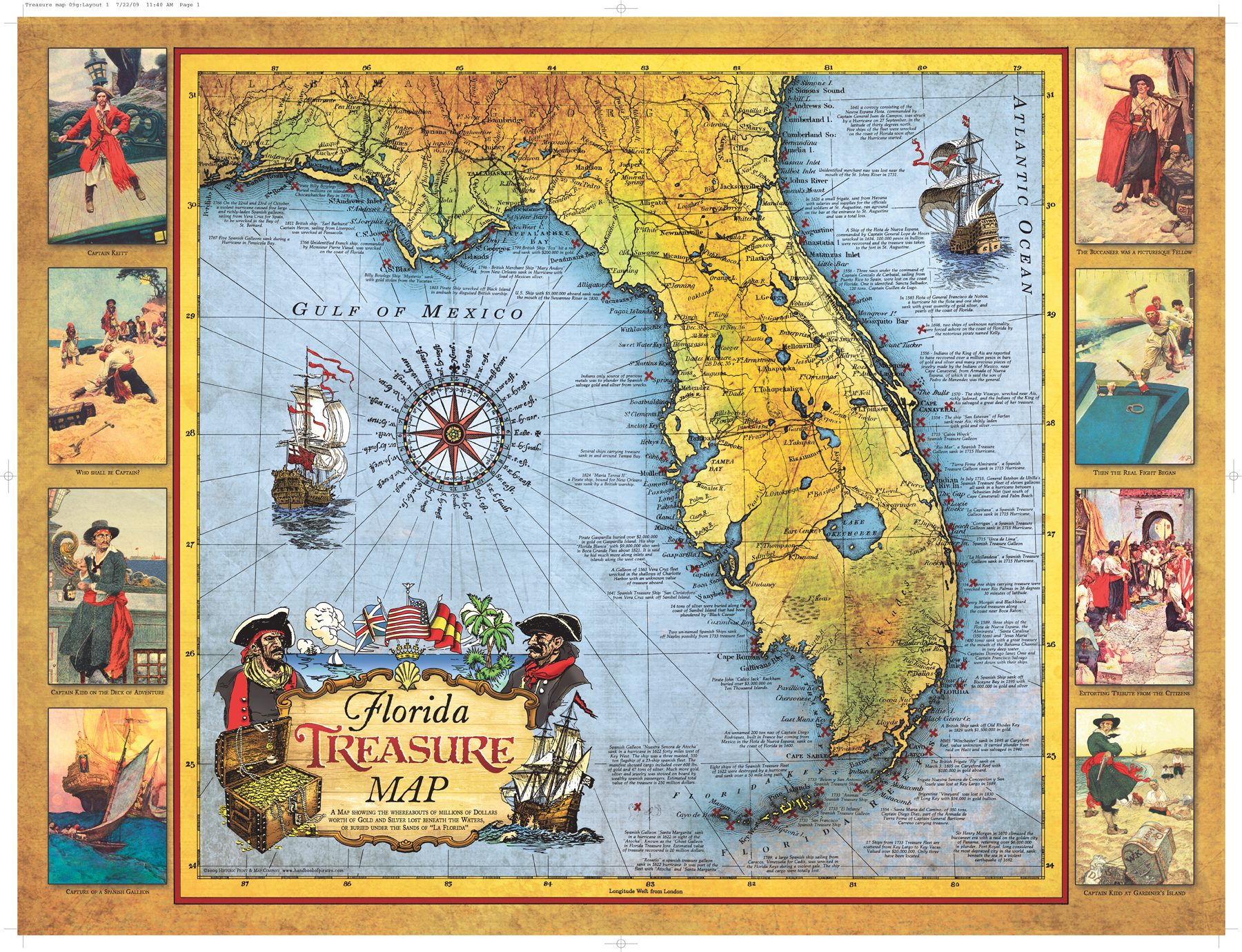 Pirate Treasure Map Florida Clip Art Library