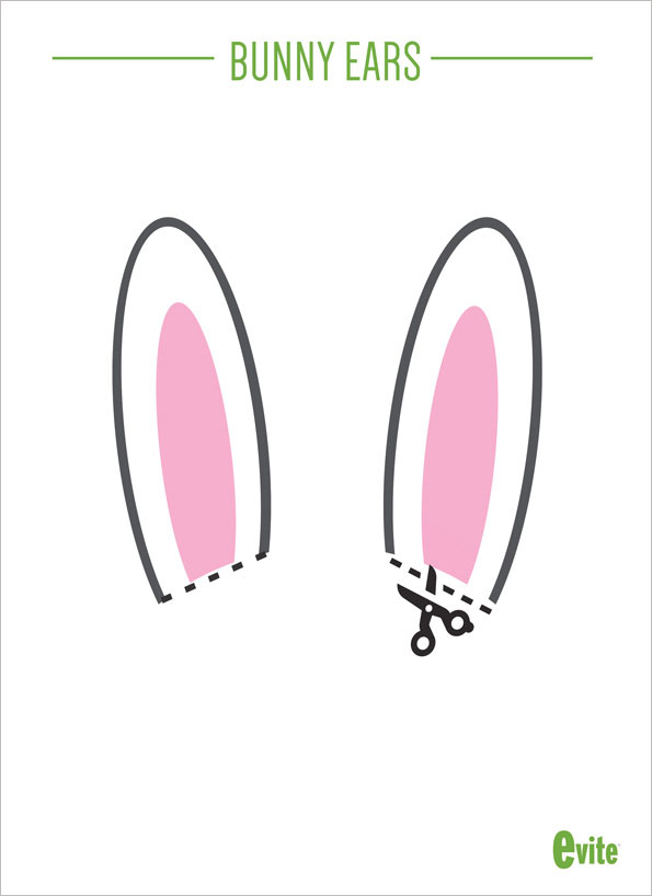 Small Bunny Ear Template Printable