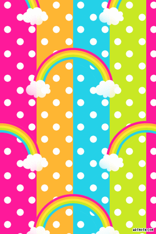 polka dot backgrounds | Rainbow: White Polkadots iPhone Wallpaper 