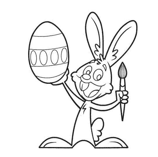 easter bunny cartoon drawing.