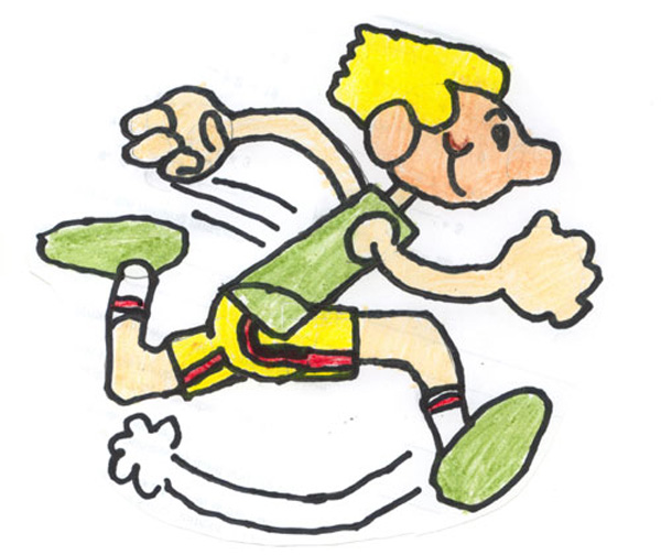 Person Running Cartoon - Clipart library