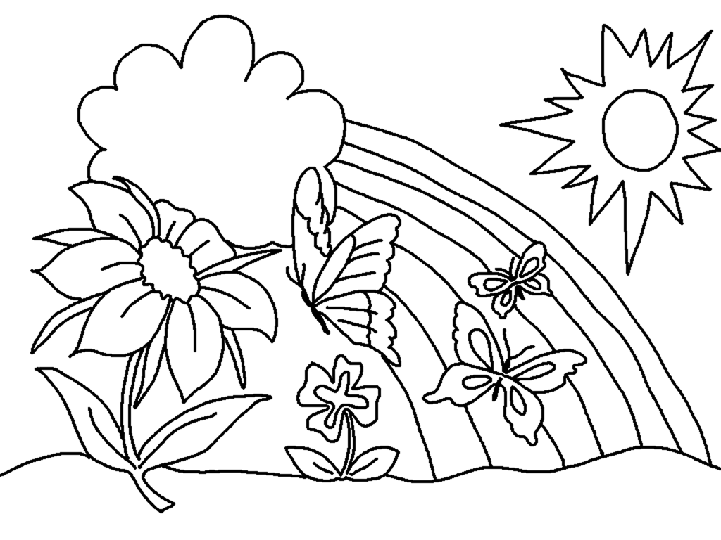 spring clip art coloring pages - photo #6